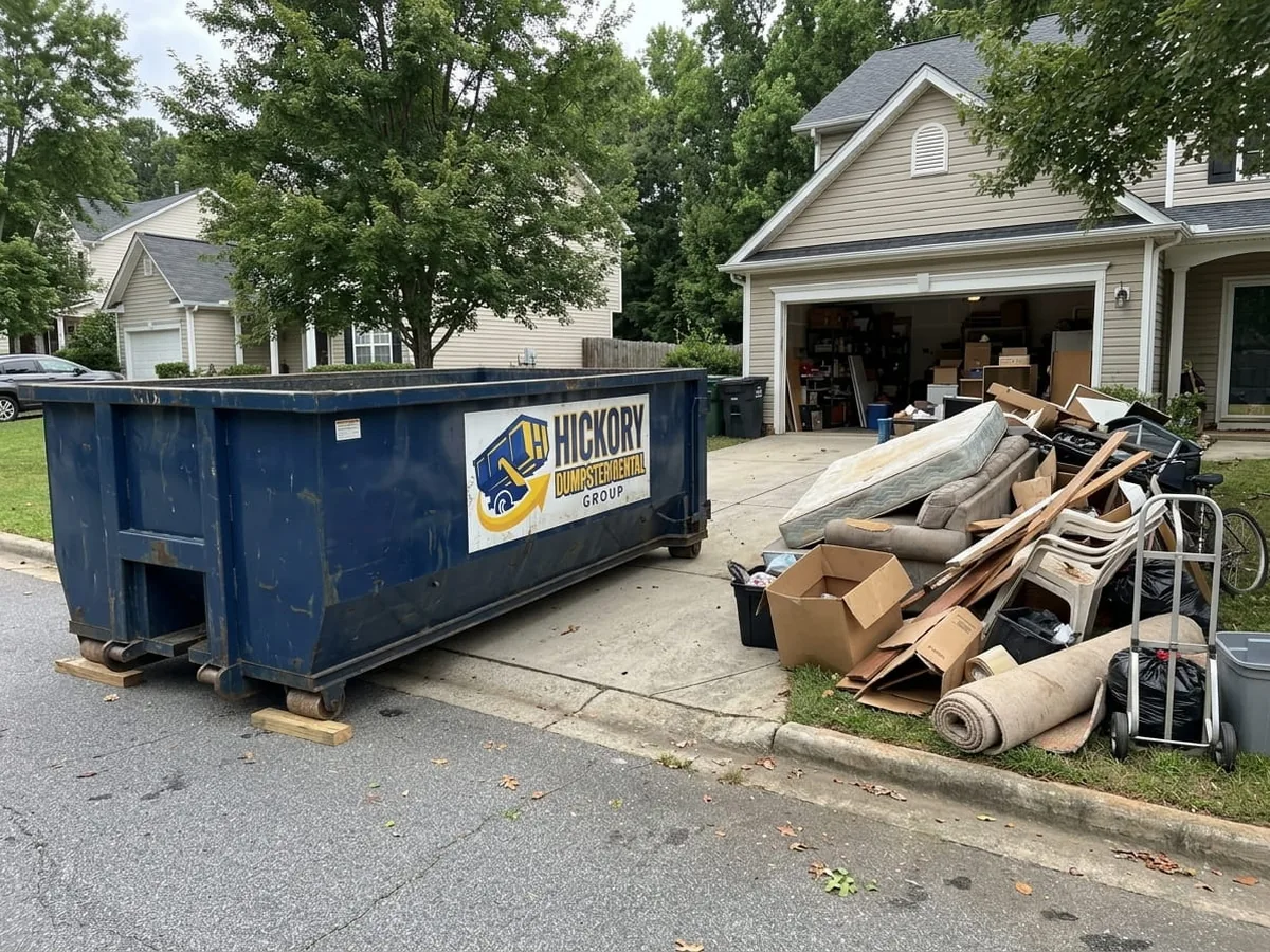 30 Yard Dumpster roll-off container delivered in Hickory, NC