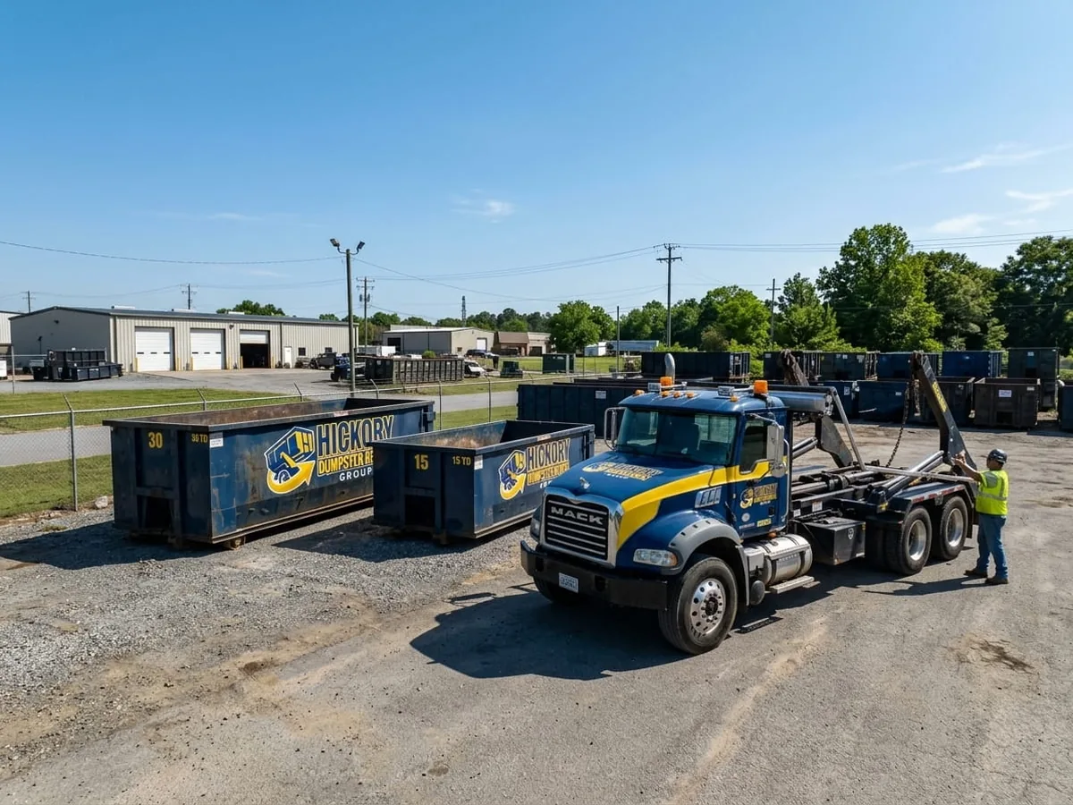 Hickory Dumpster Rental Group service area across Greater Hickory